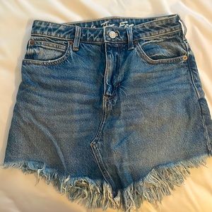 Denim Skirt with fringe - We the Free by Free People